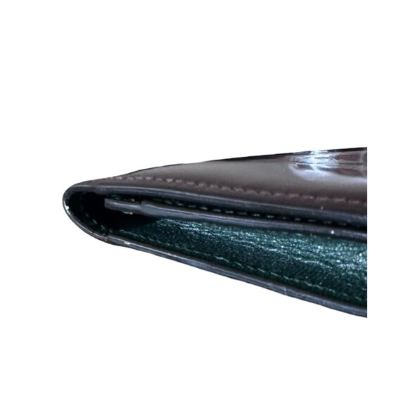 DUNHILL Bi-fold billing Club line brown Mahogany enamel leather Wallet Authentic - Picture 4 of 11